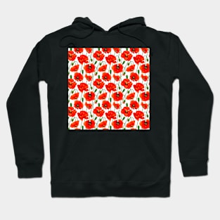 Beautiful Red Poppy Flowers Hoodie